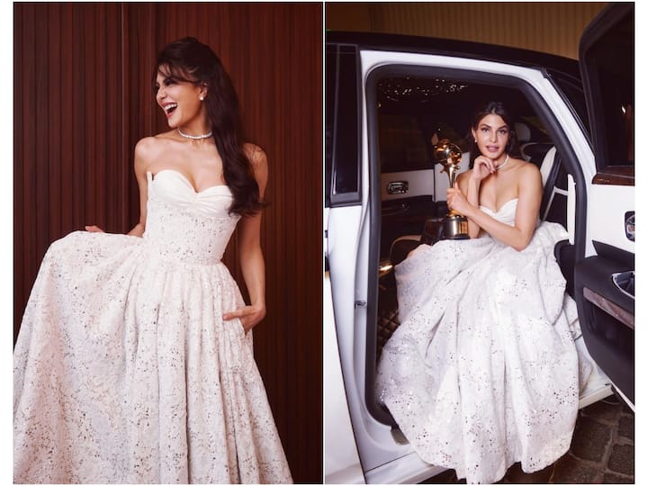 Jacqueline Fernandez got an award of distinction for her outstanding achievements in the film industry at the seventh edition of The Distinctive International Arab Festivals Awards.