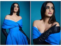 Sonam Kapoor Serves Yet Another Fashionista Look In A Blue Dress; SEE PICS