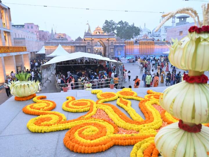 श्रद्धालु बाबा विश्वनाथ की एक झलक पाने के लिए लाइन में लगे रहे.