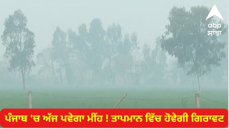 It will rain in Punjab today The cold will increase the air will improve Punjab Weather: ਪੰਜਾਬ 'ਚ ਅੱਜ ਪਵੇਗਾ ਮੀਂਹ ! ਵਧੇਗੀ ਠੰਢ, ਹਵਾ ਵਿੱਚ ਹੋਵੇਗਾ ਸੁਧਾਰ