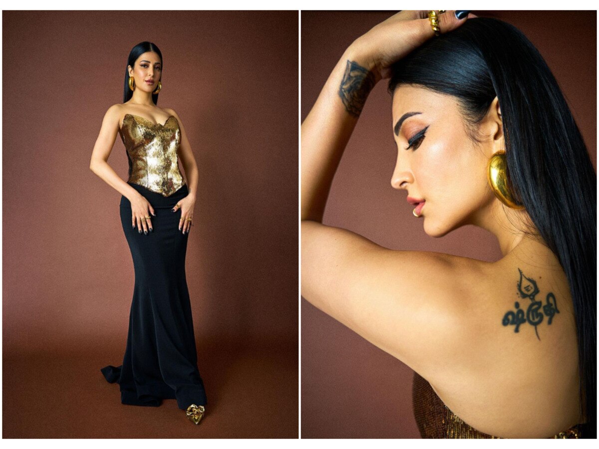Shruti Haasan Slays The Diva Look In A Black And Gold Outfit; SEE PICS