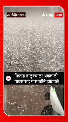 Niphad Hailstorm : निफाड तालुक्यातला अवकाळी पावसासह गारपीटीने झोडपले