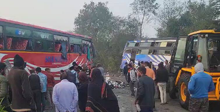 Road Accident News: Two travels hit each others on the ahmedabad and indore highway near galteshwar, 25 injured Accident: અમદાવાદ-ઇન્દોર હાઇવે પર બે ટ્રાવેલ્સ વચ્ચે ભયંકર અકસ્માત, 25 મુસાફરો ઘાયલ