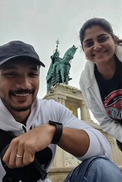 Gautham Karthik Manjima Mohan : க்யூட்டான புகைப்படங்களோடு மனைவிக்கு வாழ்த்து சொன்ன கௌதம் கார்த்திக்..!