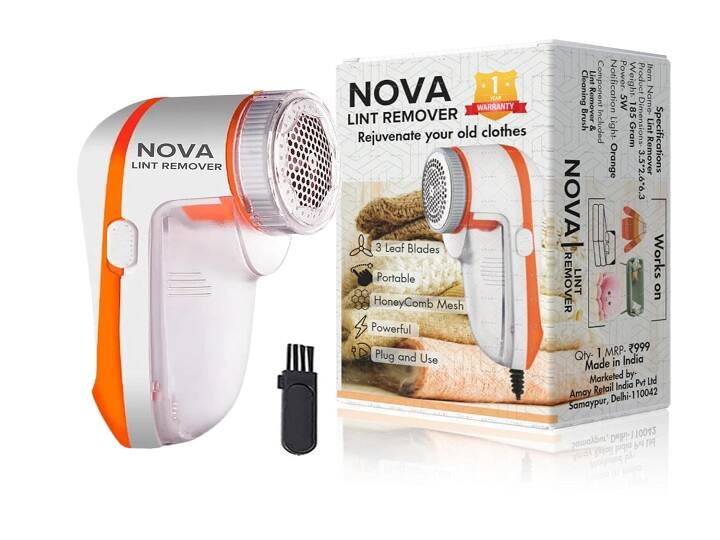 Lint Remover for Clothes : सर्दी के मौसम में ऊनी कपड़े धोने पर हल्के गीले रह जाते हैं, इन कपड़ों को आप Nova Lint Remover से सुखा सकते हैं. ये लिंट रिमूवर आपको ई-कॉमर्स साइट पर 64 प्रतिशत के डिस्काउंट पर केवल 363 रुपये में मिल जाएगा.