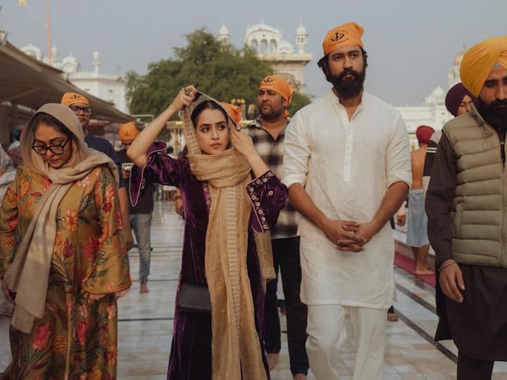 Before her movie Sam Bahadur came out, Sanya Malhotra traveled to Amritsar to pray at the Golden Temple.