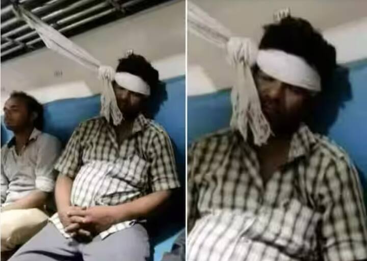 ਟਰੇਨਾਂ 'ਚ ਸਫਰ ਕਰਦੇ ਸਮੇਂ ਲੋਕਾਂ ਨੂੰ ਅਕਸਰ ਸੀਟਾਂ ਨਹੀਂ ਮਿਲਦੀਆਂ। ਅਜਿਹੇ 'ਚ ਲੋਕ ਸਥਾਨਕ ਜੁਗਾੜ ਬਣਾ ਕੇ ਆਰਾਮ ਕਰਨਾ ਚਾਹੁੰਦੇ ਹਨ।