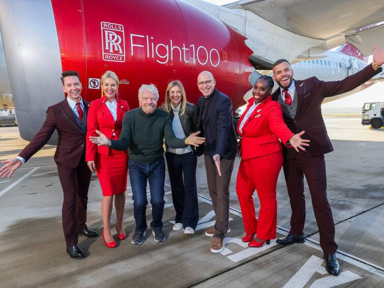 First Transatlantic Flight Using 100 Per Cent Pure SAF Takes Off Virgin Atlantic Founder On Board First Transatlantic Flight Using 100% Pure SAF Takes Off, Virgin Atlantic Founder On Board