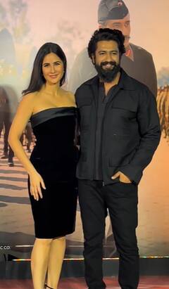 Sam Bahadur की स्क्रीनिंग में पति Vicky Kaushal संग ट्विंनिग कर पहुंचीं Katrina Kaif, रेड कार्पेट पर बाहों में बाहें डालकर दिए पोज