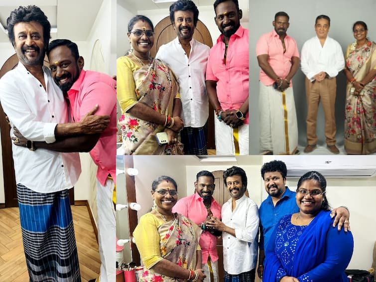 Actor Robo Shankar meet Super Star Rajini and Kamal haasan for his 22nd wedding anniversary Robo Shankar: ரஜினி, கமலை சந்தித்த ரோபோ ஷங்கர்.. இணையத்தில் வைரலான புகைப்படம்.. காரணம் என்ன?