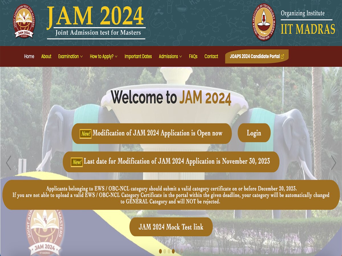 IIT Madras announces JAM 2024 schedule: Check how to register and