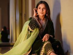 Shehnaaz Gill Turns Heads In A Velvet Kurta Set - SEE PICS