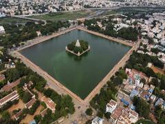 மதுரை வண்டியூர் தெப்பக்குளத்தின் பருந்துப் பார்வை புகைப்படங்கள்!