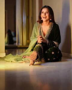 Shehnaaz Gill Turns Heads In A Velvet Kurta Set - SEE PICS