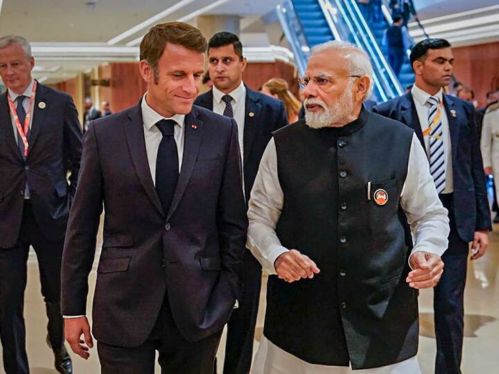 At the G20 summit, Prime Minister Narendra Modi and French President Emmanuel Macron affirmed their dedication to bolstering defense cooperation between India and France. (Image Source: PTI)