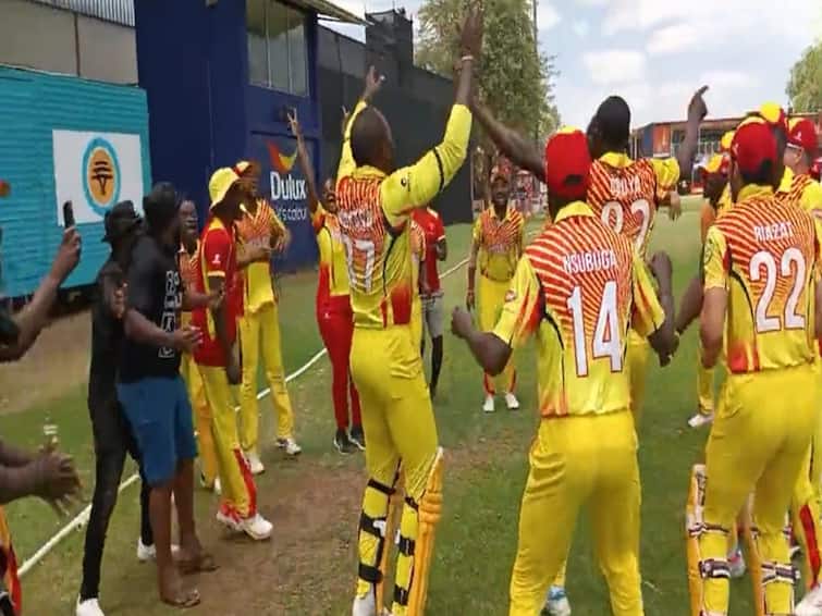 Uganda Players Dance T20 World Cup 2024 Qualify Viral Video USA West Indies Uganda Players' Dance Celebration After Historic T20 World Cup 2024 Qualification Goes Viral