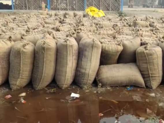 UP News: बारिश से गल्ला मंडी के व्यापारियों को भारी नुकसान, खुले आसमान के नीचे रखा हजारों क्विंटल धान भीगा