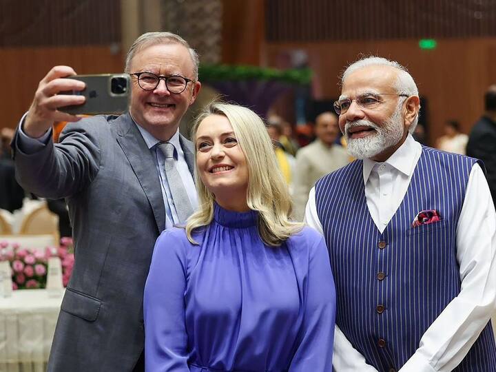 At the G20 Gala Dinner in New Delhi, Prime Minister Narendra Modi was seen alongside Australia's Prime Minister Anthony Albanese and his partner, Jodie Hayden. (Image Source: PTI)