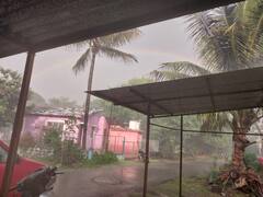 Kolhapur Unseasonal Rain : कोल्हापुरात ढगफुटीसदृश्य अवकाळी पाऊस, कसबा बावड्यातही धुवाँधार हजेरी; इंद्रधनुष्यही प्रकटला