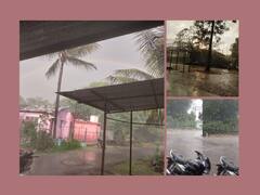 Kolhapur Unseasonal Rain : कोल्हापुरात ढगफुटीसदृश्य अवकाळी पाऊस, कसबा बावड्यातही धुवाँधार हजेरी; इंद्रधनुष्यही प्रकटला