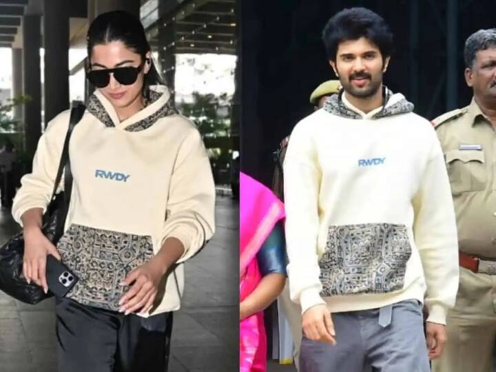 Vijay Devarakonda Rashmika were found in same outfit had added fuel to their dating Vijay Devarakonda - Rashmika: ஒரே கலர் ஹூடியில் மும்பையில் விஜய் தேவரகொண்டா - ராஷ்மிகா உலா!