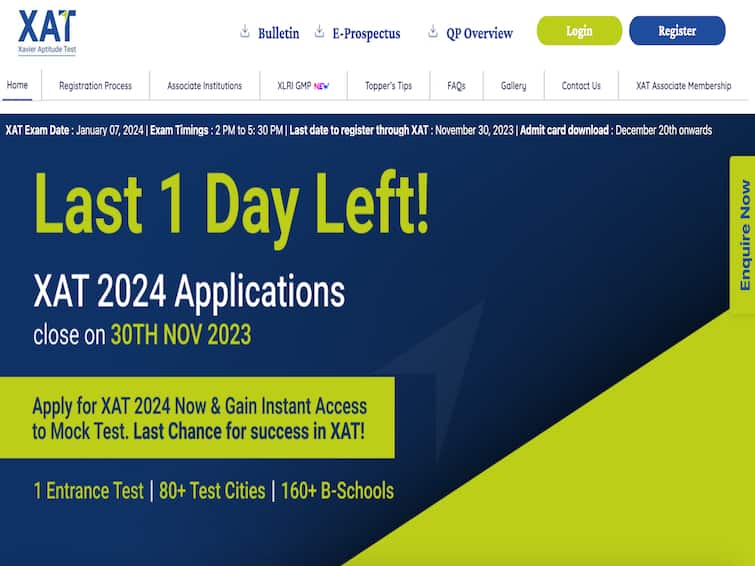 XAT 2024: Last date To Register Today, Apply Now On xatonline.in XLRI XAMI Management Entrance XAT 2024: Last date To Register Today, Apply Now On xatonline.in