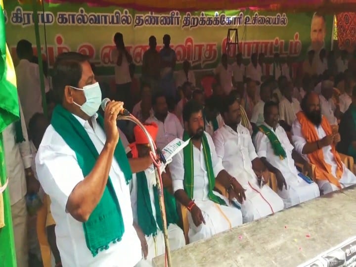 உசிலம்பட்டியின் கனவு திட்டமான 58 கிராம பாசன கால்வாய்க்கு தண்ணீர் திறக்க கோரி உண்ணாவிரதம்