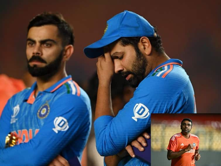 Rohit Sharma Virat Kohli were crying in dressing room after heartbreaking loss in World Cup final  Ravichandran Ashwin Ravichandran Ashwin:  ఆ టైంలో వాళ్లను చూసి చాలా బాధేసింది: అశ్విన్