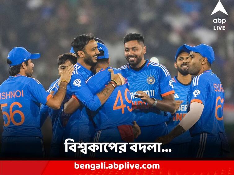 IND vs AUS 4th T20 India won by 20 runs against Australia full match highlights Shaheed Veer Narayan Singh Stadium IND Vs AUS, Match Highlights : অক্ষর-প্যাটেলের ঘূর্ণি-কামাল, অজিদের বিরুদ্ধে বিশ্বকাপের বদলা ভারতের