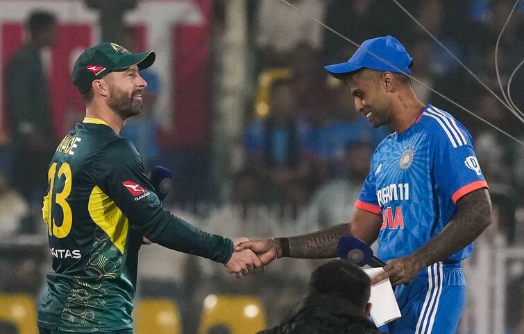 Ind vs Aus 4th T20 Cricket  Match Australia have won the toss and have opted to field Shaheed Veer Narayan Singh International Stadium, Raipur Ind Vs Aus T20: இமாலய இலக்கை நிர்ணயம் செய்யுமா இந்தியா? டாஸ் வென்ற ஆஸ்திரேலியா பந்து வீச முடிவு