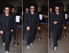Shah Rukh Khan Airport Look: એરપોર્ટ પર શાહરૂખ ખાનની ગ્રાન્ડ એન્ટ્રી, ઓલ-બ્લેક લૂકમાં ડેશિંગ લાગ્યો કિંગ ખાન