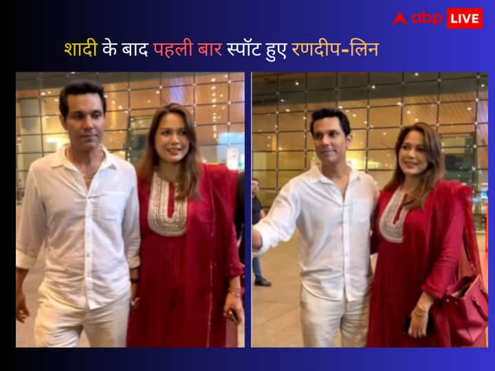 Newly married couple Randeep Hooda and Lynn Laishram seen together for the first time after marriage, watch video