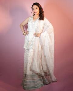 Madhuri Dixit Photo: 56 વર્ષની ઉંમરે માધુરી દીક્ષિતનો જોવા મળ્યો આગવો ઠાઠ, જુઓ સુંદર તસવીરો