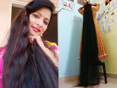 In Photos: 46 साल की स्मिता श्रीवास्तव ने बनाया गिनीज रिकॉर्ड, 7 फीट लंबे घने बाल देख लोग भी हैरान!