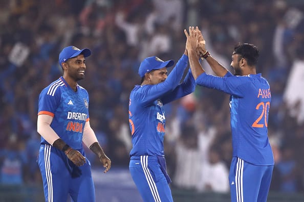 Most wins by a team in T20I cricket: India (135), Pakistan (134), New Zealand (103), Australia (95), South Africa (95).