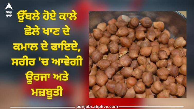 Boiled Kala Chana: Amazing benefits of eating boiled black gram, energy and strength will come in body Boiled Kala Chana: ਉੱਬਲੇ ਹੋਏ ਕਾਲੇ ਛੋਲੇ ਖਾਣ ਦੇ ਕਮਾਲ ਦੇ ਫਾਇਦੇ, ਸਰੀਰ 'ਚ ਆਵੇਗੀ ਊਰਜਾ ਅਤੇ ਮਜ਼ਬੂਤੀ