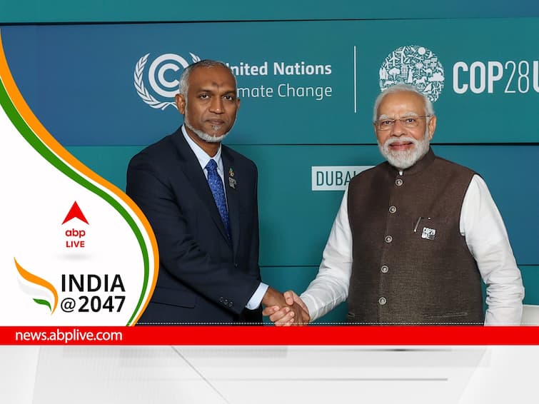 Maldives President Mohamed Muizzu Tones Down Rhetoric On India Joint Committee PM Modi COP 28 ABPP Maldives President Tones Down Rhetoric On India, Agrees On Joint Committee