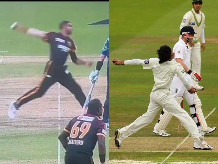 Abhimanyu Mithun Amiresque no-ball in Abu Dhabi T10 creates stir video viral latest sports news Watch: इस भारतीय गेंदबाज की नो बॉल से मचा बवाल, फैंस को पाकिस्तान के मोहम्मद आमिर की आई याद