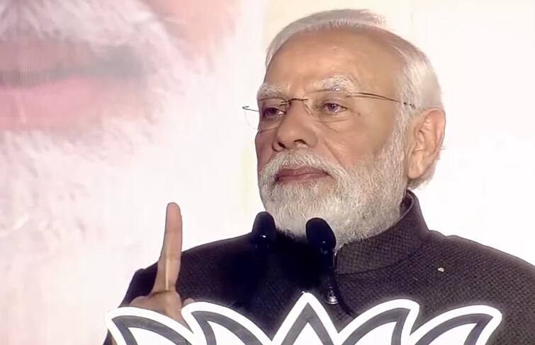 PM Modi Addressing to Party Volunteers in BJP Headquarters in Delhi after merge winning in three state and Election result 2023 ABPP PM Modi Addressing: મોદીની ગેરન્ટીવાળી ગાડી દેશની સફળતાની ગાડી બનશે, BJP હેડક્વાર્ટરમાં PM મોદીનું સંબોધન