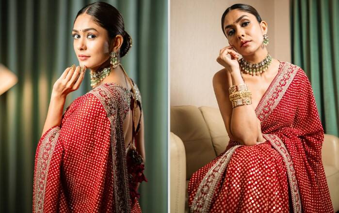 એક્ટ્રેસ મૃણાલ ઠાકુરે સોશિયલ મીડિયા પર તેની લેટેસ્ટ તસવીરો શેર કરી છે. આ તસવીરોમાં અભિનેત્રી મૃણાલ સાડી લૂકમાં જોવા મળી રહી છે.