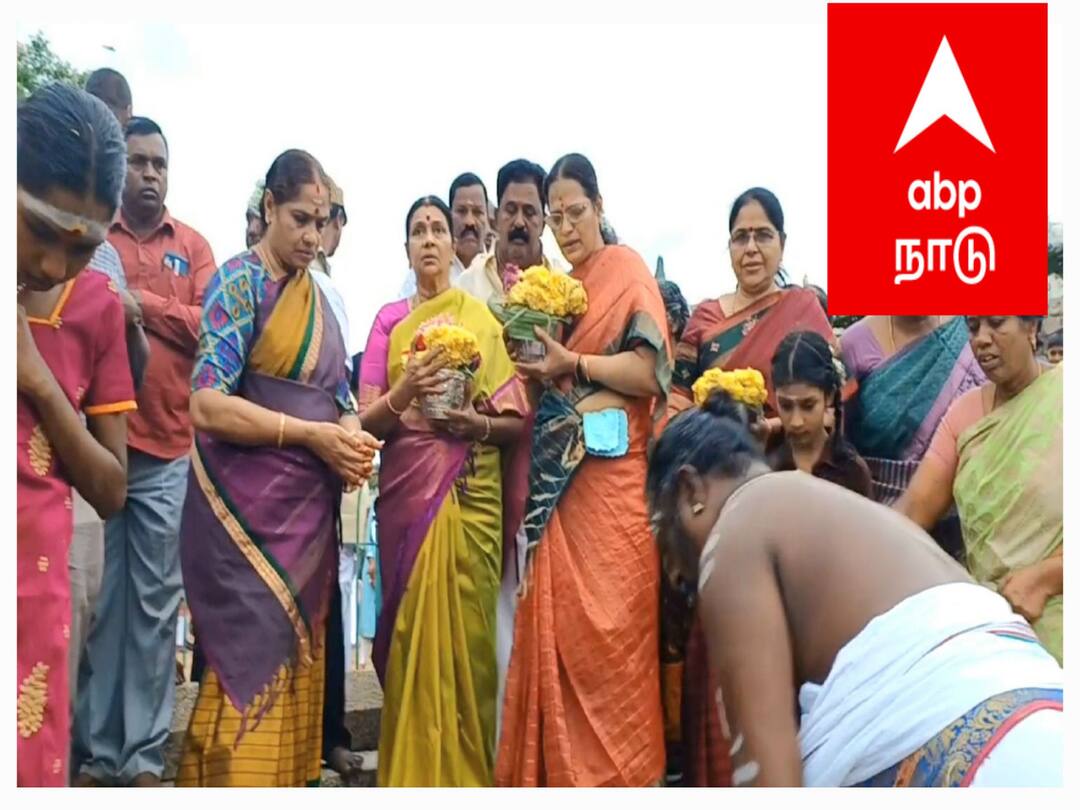 திருவெண்காடு கோயிலில் துர்கா ஸ்டாலின் பால்குடம் எடுத்து சிறப்பு வழிபாடு