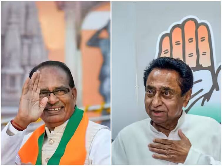Madhya Pradesh Election Results 2023 final result nivadnuk nikal election commission BJP vs Congress Shivraj Singh Chauhan Narendra Singh Tomar Madhya Pradesh Election Result : मध्य प्रदेशमध्ये कमळ फुलले, काँग्रेसचा 'हात' पोळला;  भाजपचा 166 जागांवर विजय