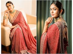 Mrunal Thakur Radiates Elegance In A Red Saree; SEE PICS