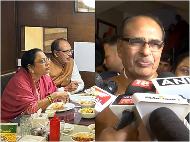 Madhya Pradesh Shivraj Chouhan Dines With Family At Restaurant In Bhopal MP Election Result BJP After MP Victory, Shivraj Dines With Family, Participates In Celebrations At Bhopal Restaurant — WATCH