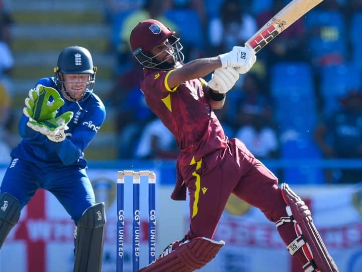WI vs ENG West Indies defeat England by 4 wickets in 1st ODI after their bad performance in 2023 ODI World Cup WI vs ENG: पहले वर्ल्ड कप में हुई इंग्लैंड की टाय-टाय फिस, अब वेस्टइंडीज़ ने 4 विकेट से पहला वनडे हराकर निकाली हवा