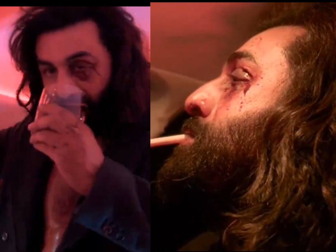 Animal Viral Deleted Scene injured Ranbir Kapoor flies jet in deleted scene fans react to viral video Animal Viral Deleted Scene: चेहऱ्यावर जखमा अन् हातात दारुचा ग्लास; रणबीरच्या 'अॅनिमल' मधून हटवण्यात आलेल्या 'त्या' सीनची चर्चा