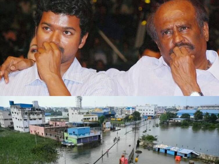 Cyclone Michaung Netizens troll rajini and vijay no reaction Cyclone Michaung: மிக்ஜாம் புயலில் காணாமல் போன முன்னணி திரை பிரபலங்கள்! கேள்வி எழுப்பும் நெட்டிசன்ஸ்