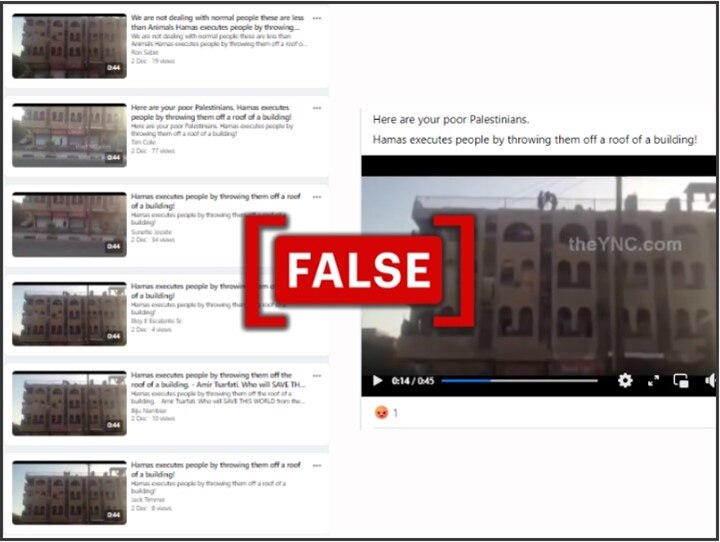 Fact Check: This Video Claiming Hamas Pushing Hostages Off Building Is Old Footage Of Islamic State Execution