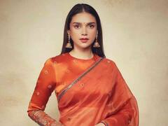 Aditi Rao Hydari Photos: ఆరెంజ్ కలర్ శారీలో అందమైన అదితి
