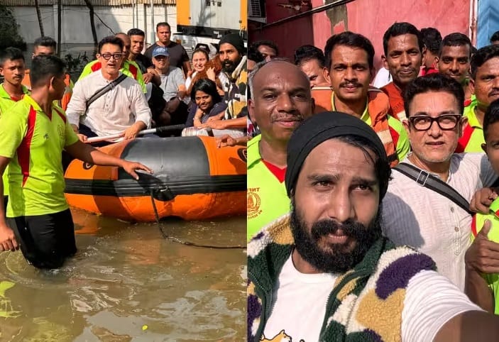 cyclone michuang aamir khan was rescued after 24 hours in chennai see pictures Aamir Khan Stuck In Chennai Strom: ચેન્નઇમાં વાવાઝોડું અને પુર વચ્ચે ફસાયા અભિનેતા આમિર ખાન, જાણો કેવી રીતે થયો બચાવ, તસવીરો વાયરલ
